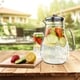 preview thumbnail 4 of 3, Glass Pitcher-64oz. Carafe with Stainless Steel Filter Lid- Heat Resistant to 300F-For Water, Coffee and more by Classic Cuisine