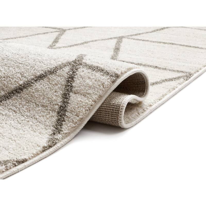 Well Woven Modern Geometric Shapes Runner Rug