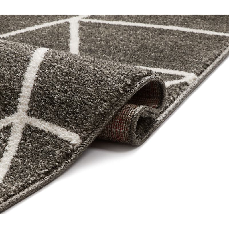Well Woven Modern Geometric Shapes Runner Rug