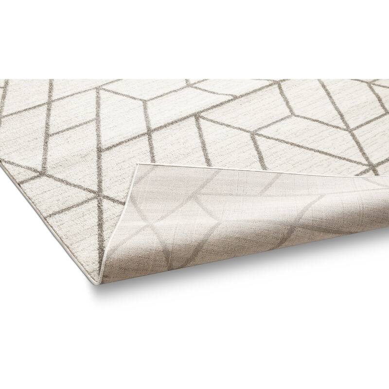 Well Woven Modern Geometric Shapes Runner Rug