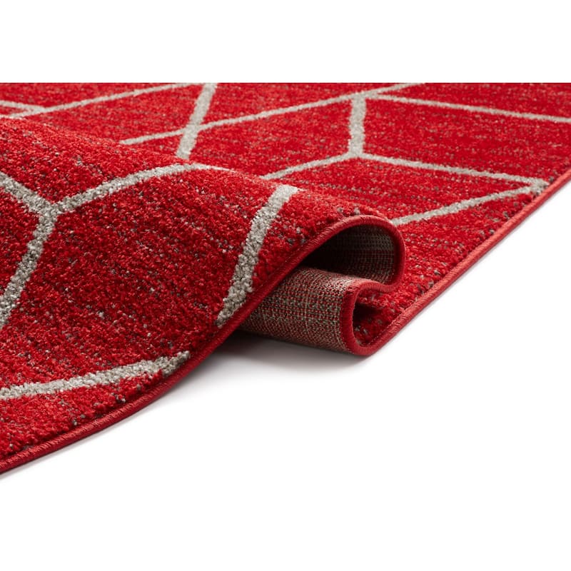 Well Woven Modern Geometric Shapes Runner Rug