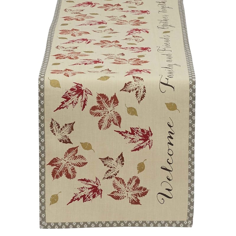 DII Rustic Leaves Kitchen Tablecloth