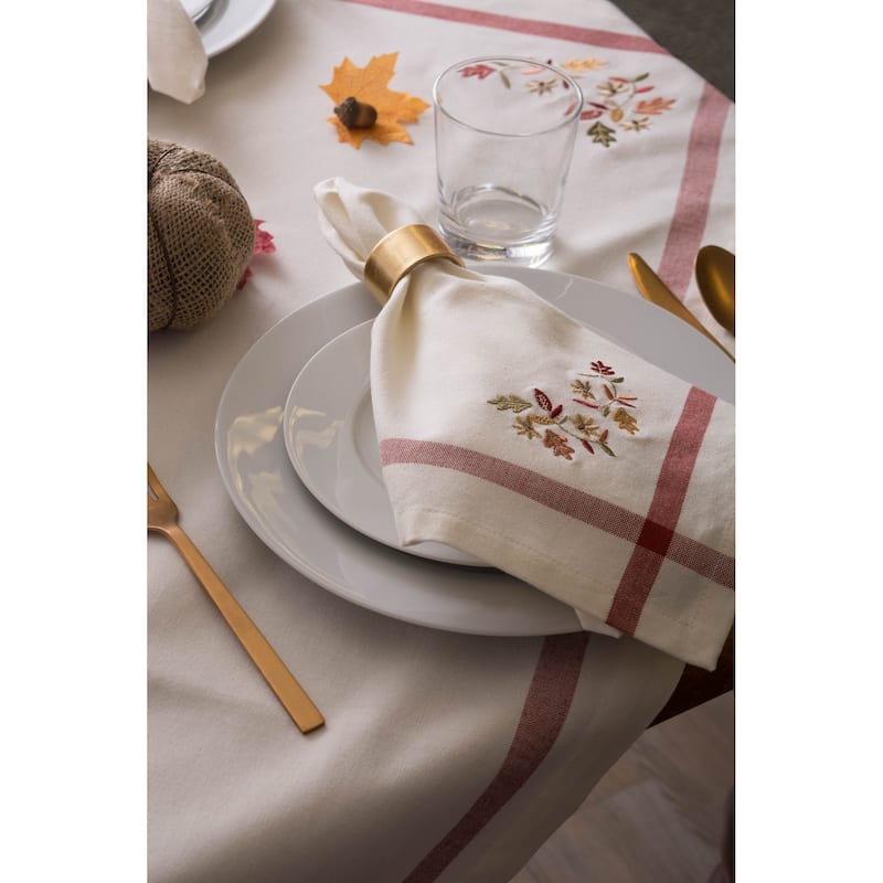 DII Rustic Leaves Kitchen Tablecloth