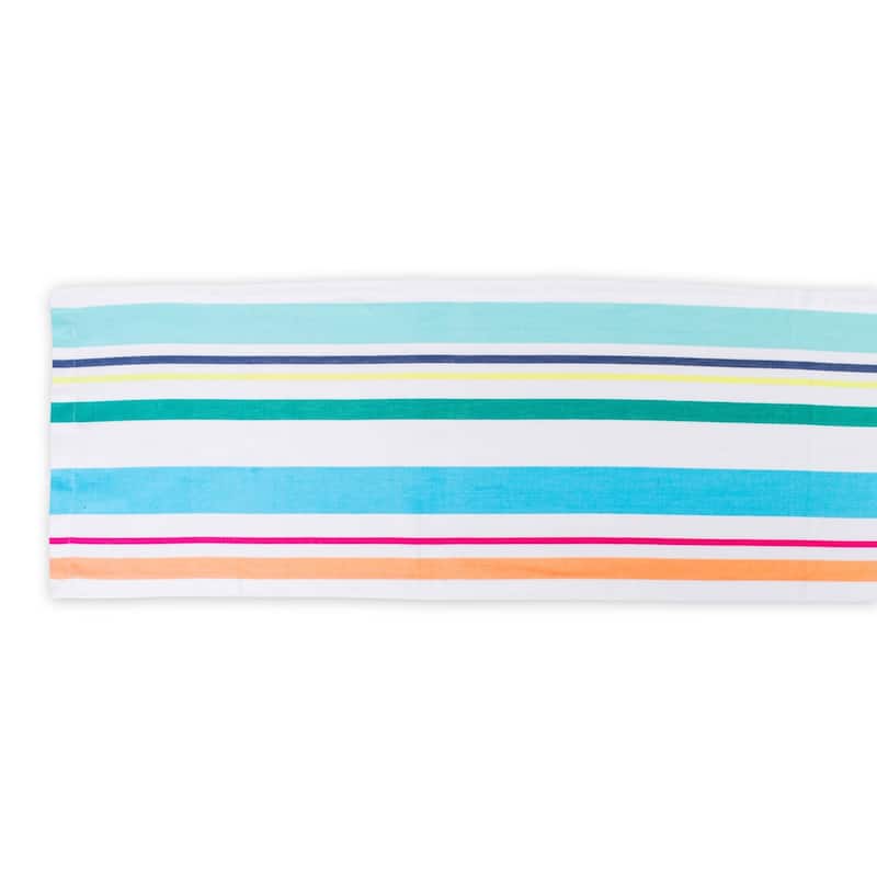 Design Imports Warm Stripe Kitchen Tablecloth (84 Inch Wide x 60 Inch Long)