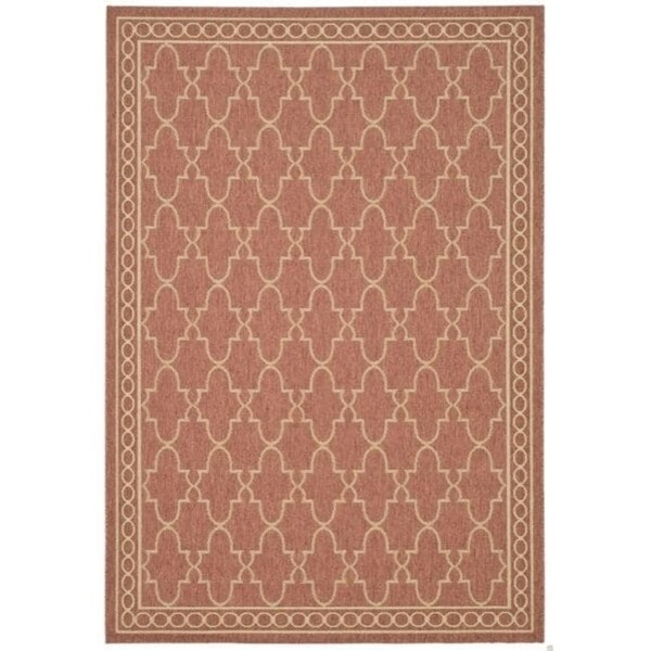 Safavieh Courtyard Trellis All Weather Rust Sand Indoor Safavieh Courtyard Trellis All Weather Rust Sand Indoor Outdoor Rug 4 X 5 7 Free Shipping Today 21189294