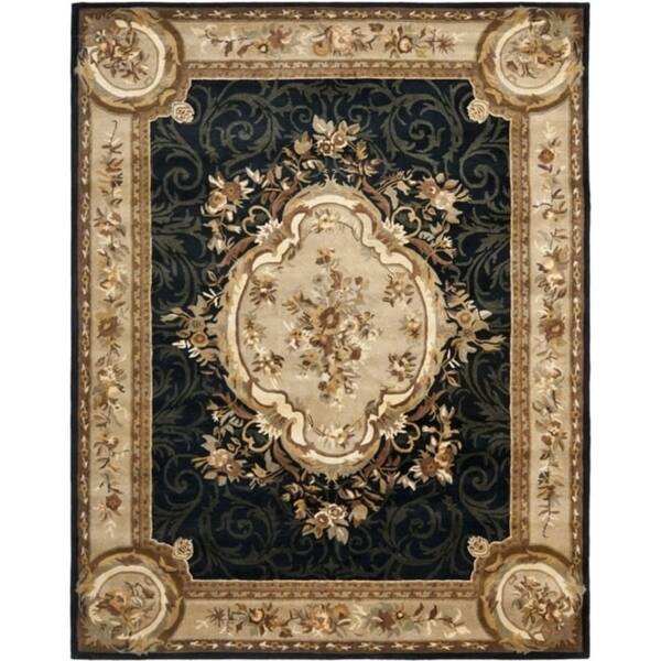 Safavieh Handmade French Aubusson Black Premium Wool Rug - multi - 6' x ...