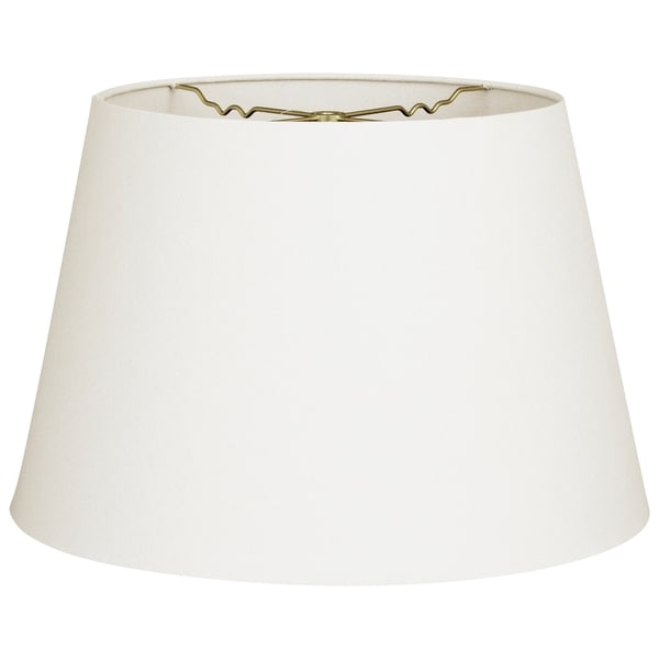 Royal Designs Tapered Shallow Drum Hardback Lamp Shade Linen Royal Designs Tapered Shallow Drum Hardback Lamp Shade Linen White 13 X 18