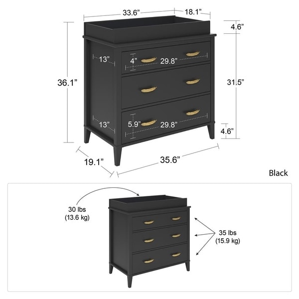 monarch hill hawken changing dresser