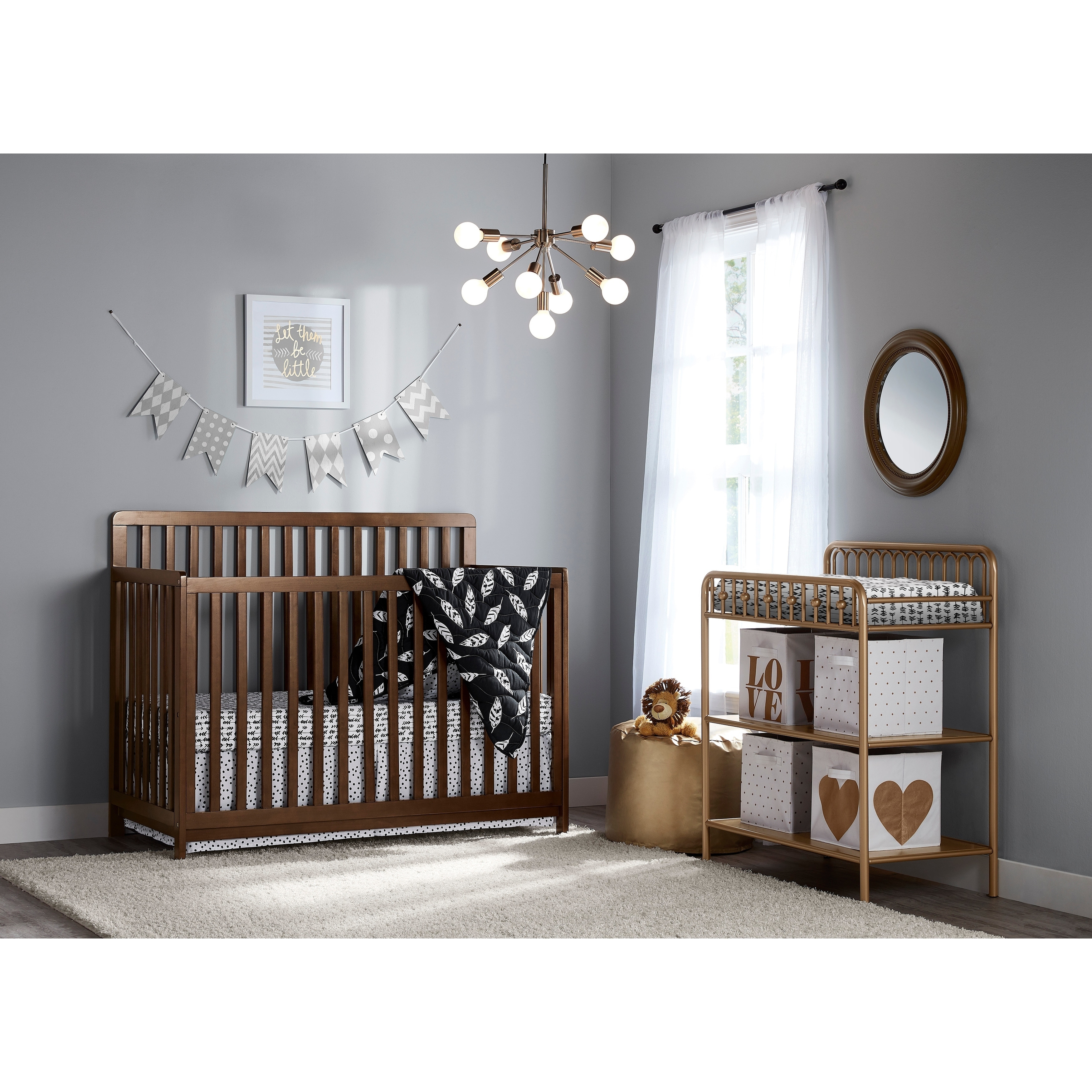 Shop Little Seeds Sierra Ridge Walnut Cara Convertible Crib