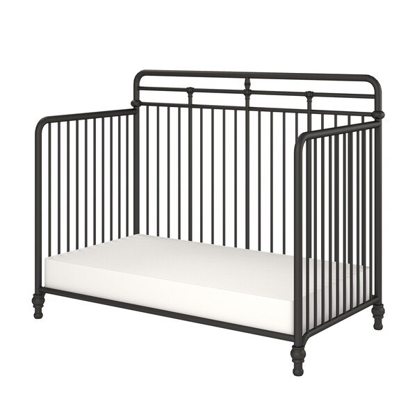 black metal baby crib