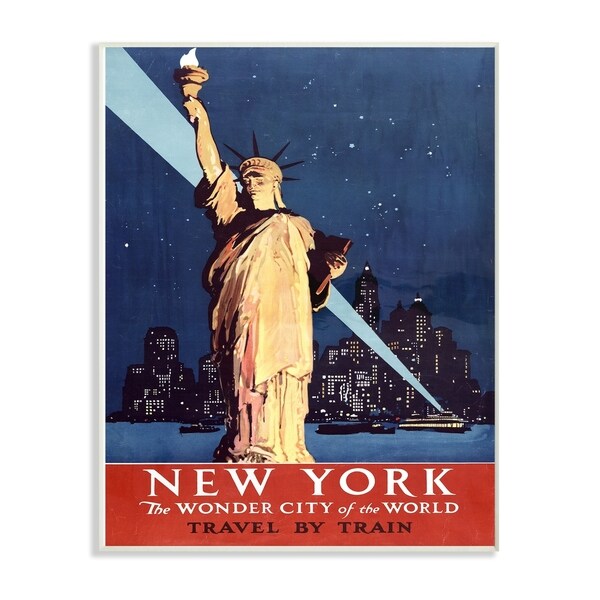 The Stupell Home Decor Collection Vintage NYC Liberty Statue Poster ... The Stupell Home Decor Collection Vintage NYC Liberty Statue Poster ...
