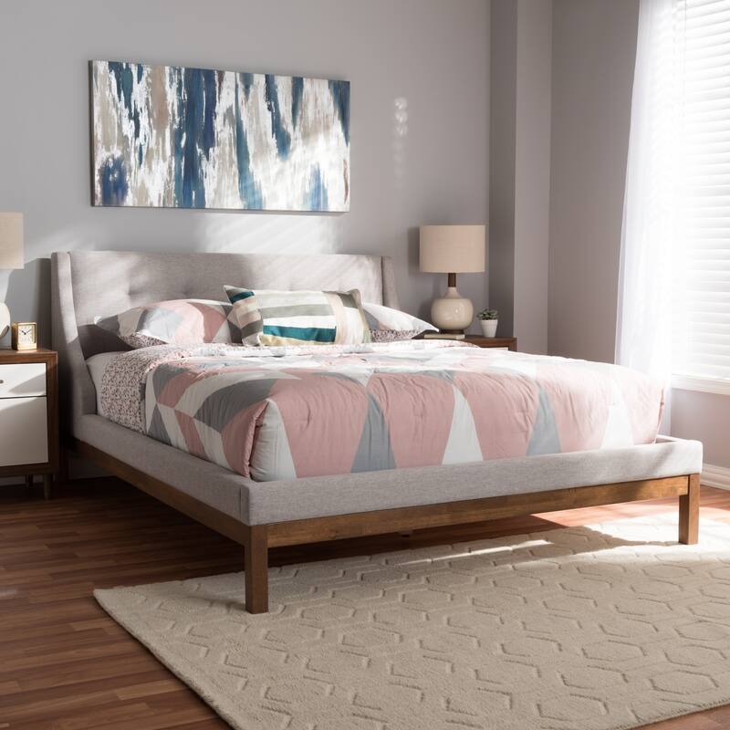 Strick & Bolton Vija Contemporary Fabric Platform Bed