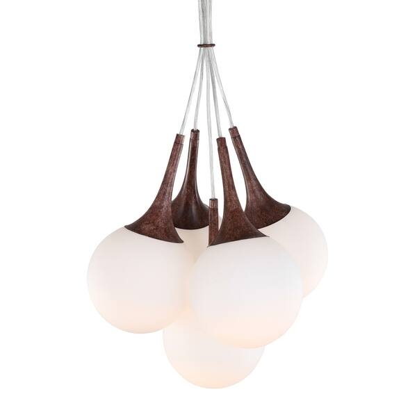 slide 1 of 1, Woodbridge Lighting 19225WNTLE-C00811 Alicia 5-Light Tight Pendant Cluster w/ Embedded LED