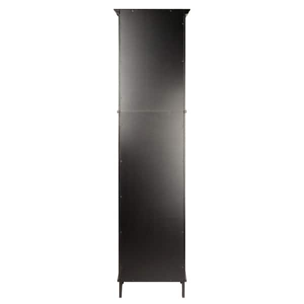 Shop Alps Tall Cabinet With Glass Door And Drawer Free Shipping