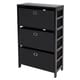 preview thumbnail 1 of 0, Torino 4-PC Set Storage Shelf w/ Black Fabric Baskets