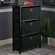 preview thumbnail 2 of 0, Torino 4-PC Set Storage Shelf w/ Black Fabric Baskets