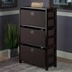 preview thumbnail 2 of 0, Torino 4-PC Set Storage Shelf w/ Black Fabric Baskets