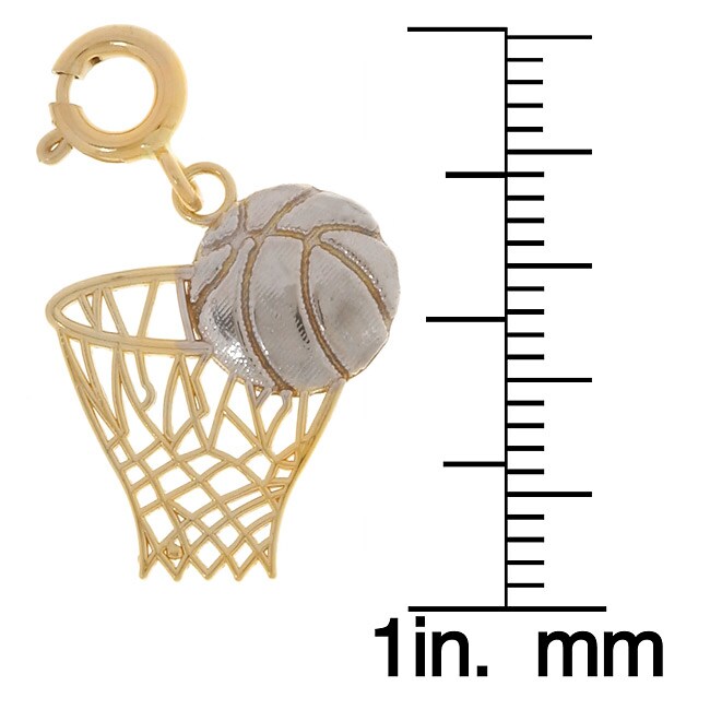 14k Two tone Gold Basketball Charm   10400249   Shopping