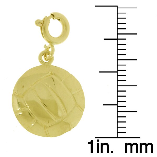 gold volleyball charm