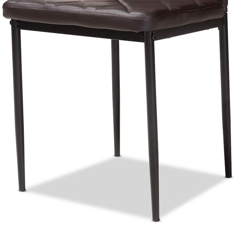 Modern Faux Leather Dining Chair 4-Piece Set by Baxton Studio