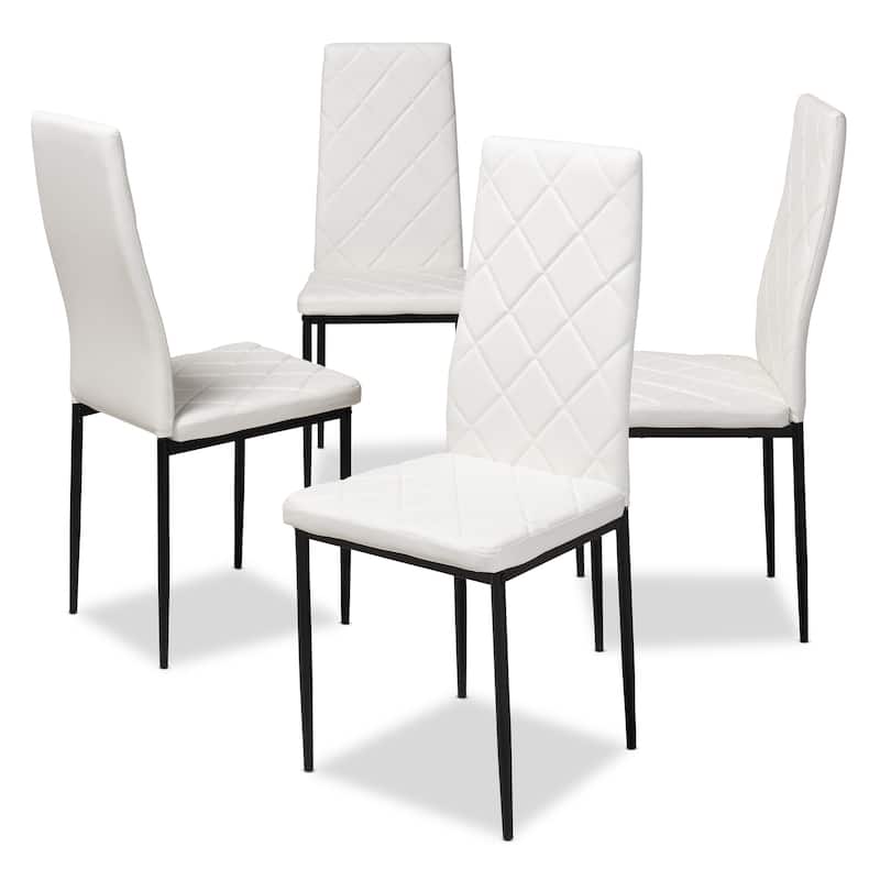 Modern Faux Leather Dining Chair 4-Piece Set by Baxton Studio