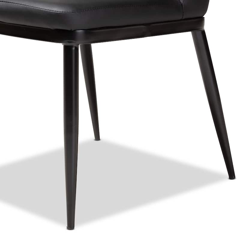 Modern Faux Leather Dining Chair 4-Piece Set by Baxton Studio