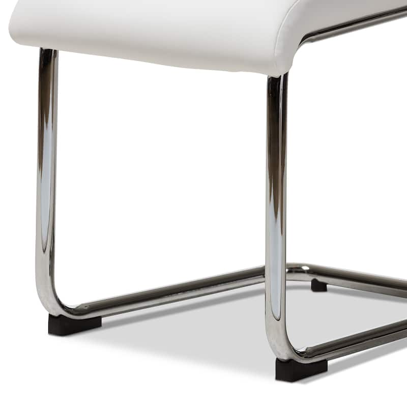 Modern Faux Leather Dining Chair 4-Piece Set by Baxton Studio