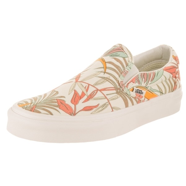 california floral vans slip on