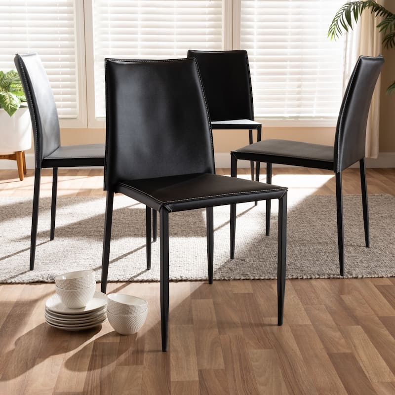 Baxton Studio Pascha Modern and Contemporary Brown Faux Leather Upholstered Dining Chair