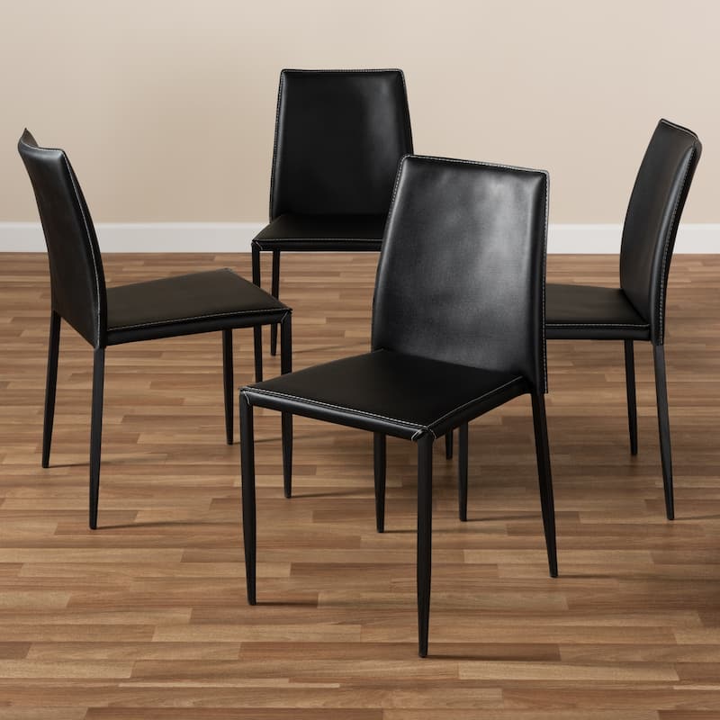 Baxton Studio Pascha Modern and Contemporary Brown Faux Leather Upholstered Dining Chair