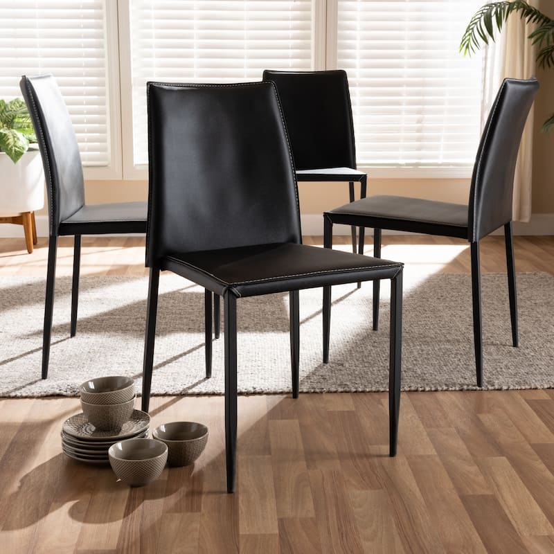 Baxton Studio Pascha Modern and Contemporary Brown Faux Leather Upholstered Dining Chair