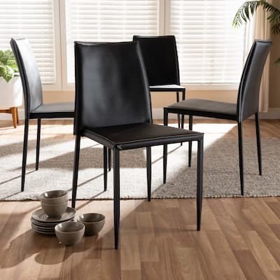 Baxton Studio Pascha Modern and Contemporary Brown Faux Leather Upholstered Dining Chair