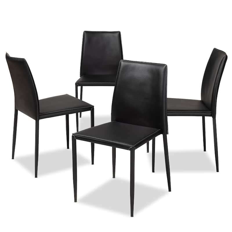 Baxton Studio Pascha Modern and Contemporary Brown Faux Leather Upholstered Dining Chair