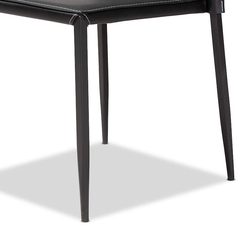 Baxton Studio Pascha Modern and Contemporary Brown Faux Leather Upholstered Dining Chair