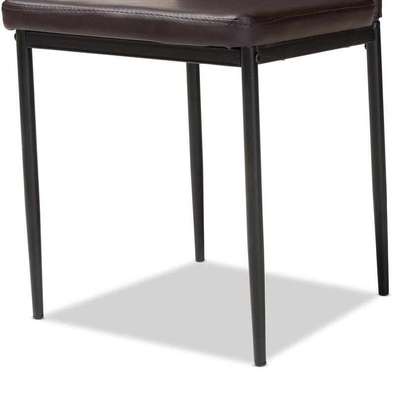 Modern Faux Leather Dining Chair 4-Piece Set by Baxton Studio
