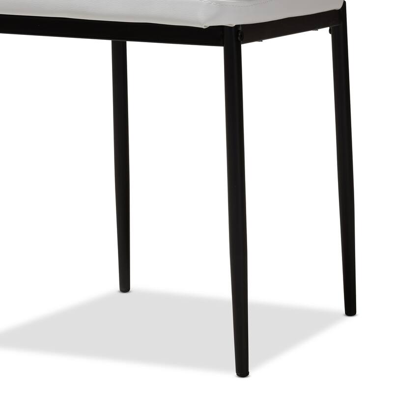 Modern Faux Leather Dining Chair 4-Piece Set by Baxton Studio