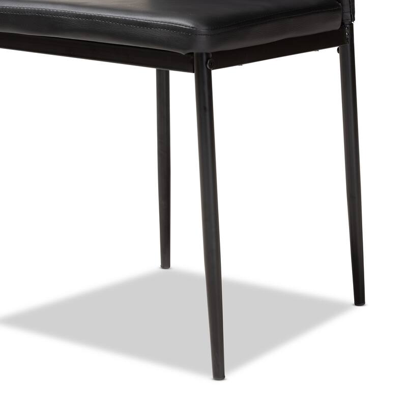 Modern Faux Leather Dining Chair 4-Piece Set by Baxton Studio