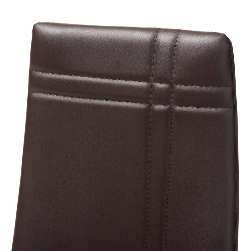 Modern Faux Leather Dining Chair 4-Piece Set by Baxton Studio