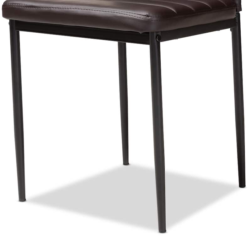 Modern Faux Leather Dining Chair 4-Piece Set by Baxton Studio