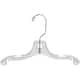 10 Inch Clear Plastic Baby Top Hanger with Notches and Swivel Hook, box of 100