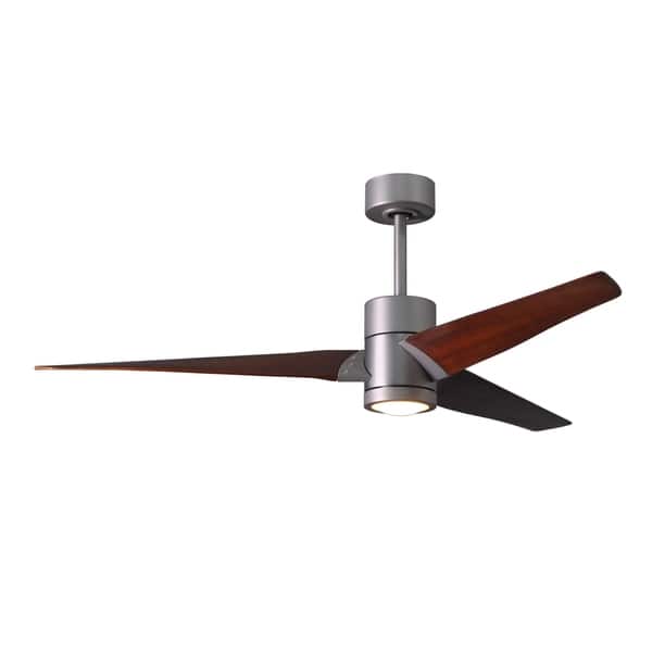 Shop Super Janet 3 Blade 60 Inch Brushed Nickel Paddle Fan With