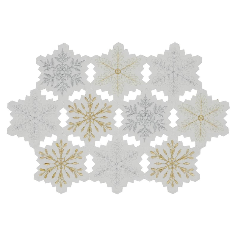 Design Imports Embroidered Snowman Kitchen Placemat Set (Set of 4)