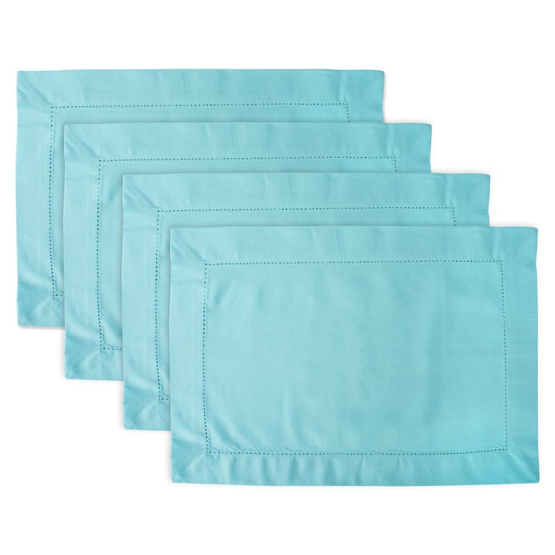 Design Imports Off-White Hemstitch Kitchen Placemat Set (Set of 4)