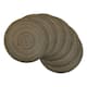 Design Imports Variegated Woven Polypropylene Round Placemats (Set of 6) - Brown