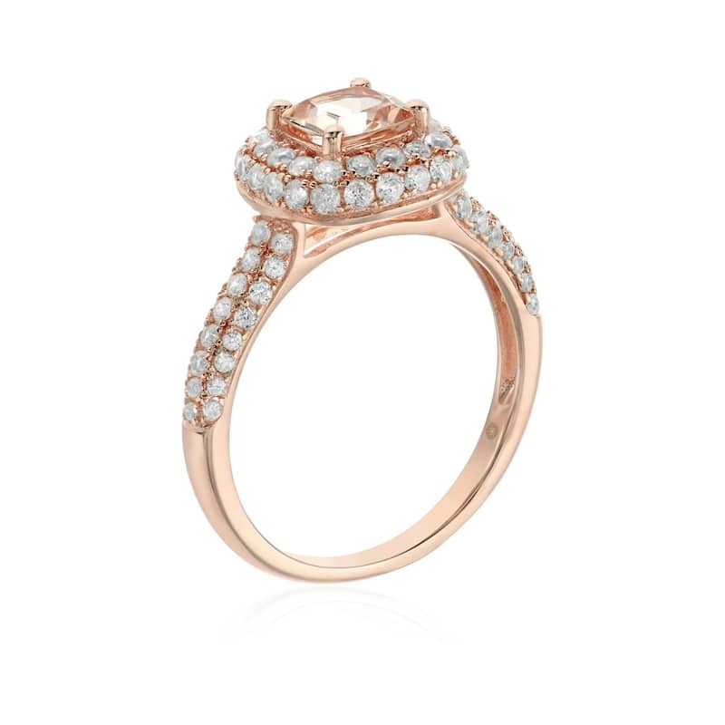Rose Gold-Plated Silver Morganite Ring