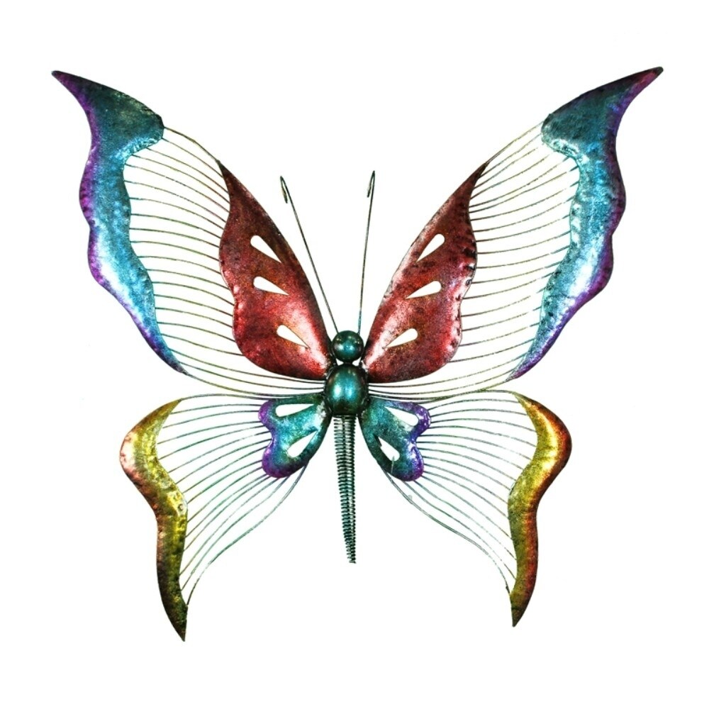 Shop Gorgeous Metal Butterfly Wall Decor Multicolor Overstock