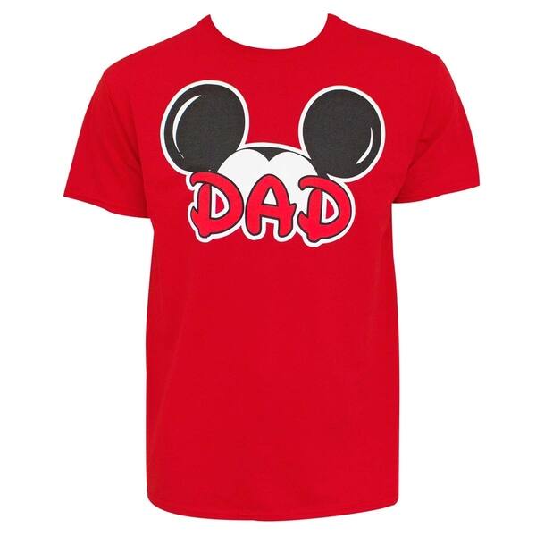 Shop Mickey Mouse Dad Mouse Ears Red Tshirt Overstock 21213631