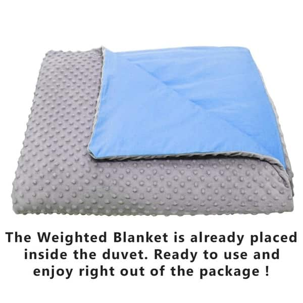 Shop Cmfrt Adult Weighted Blanket With Duvet Cover 20 Lbs Free