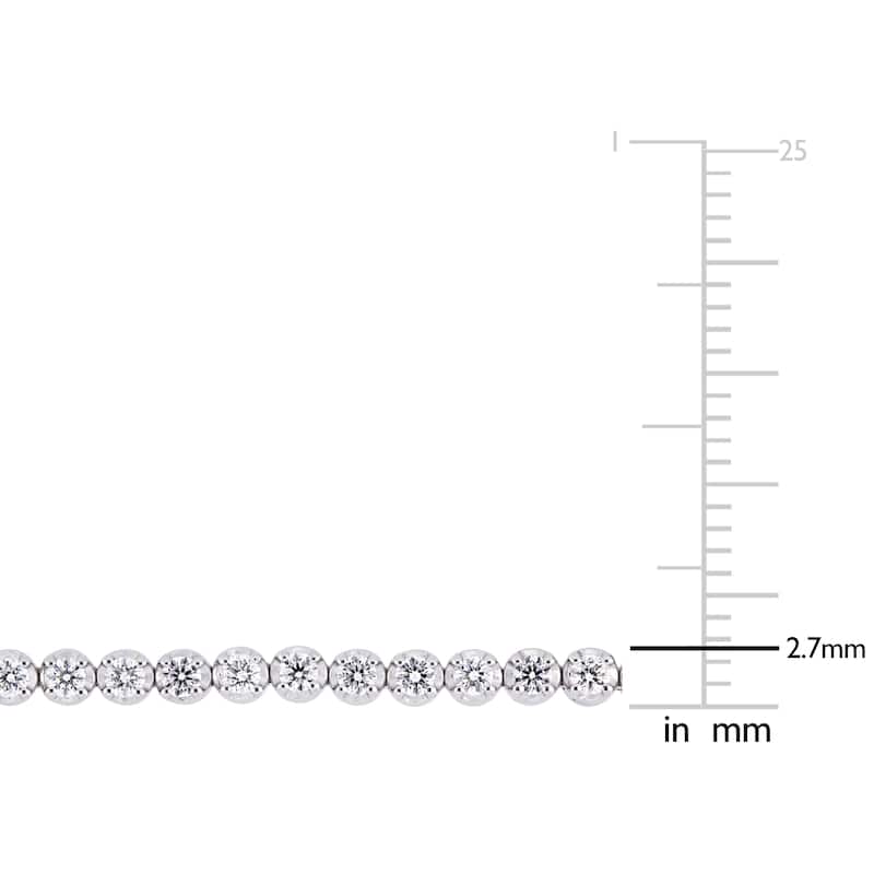 Miadora Signature Collection 14k White Gold 1 5/8ct TDW Diamond Tennis Bracelet