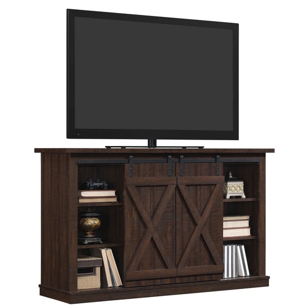 Cottonwood TV Stand for TVs up to 60 inches, Sawcut Espresso